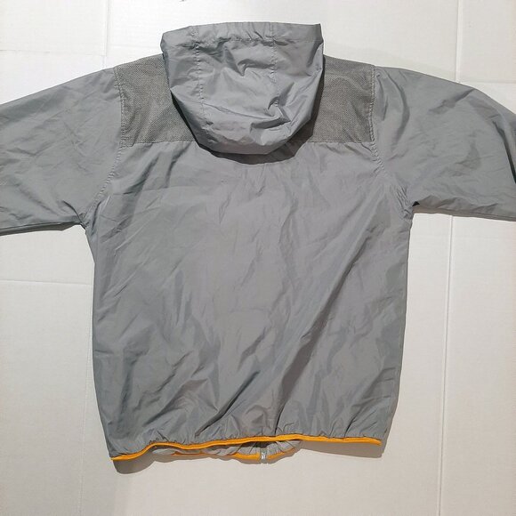 Jinx OVERWATCH Jacket Large Hooded Long Sleeve pullover Gray raised rubber logo - Picture 8 of 9